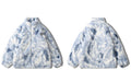 Parkas Winter Jacket Streetwear Tie Dye Fuzzy Fluffy Thicken Warm Padded Coats - MERGE.DAY.1.FREESTYLE