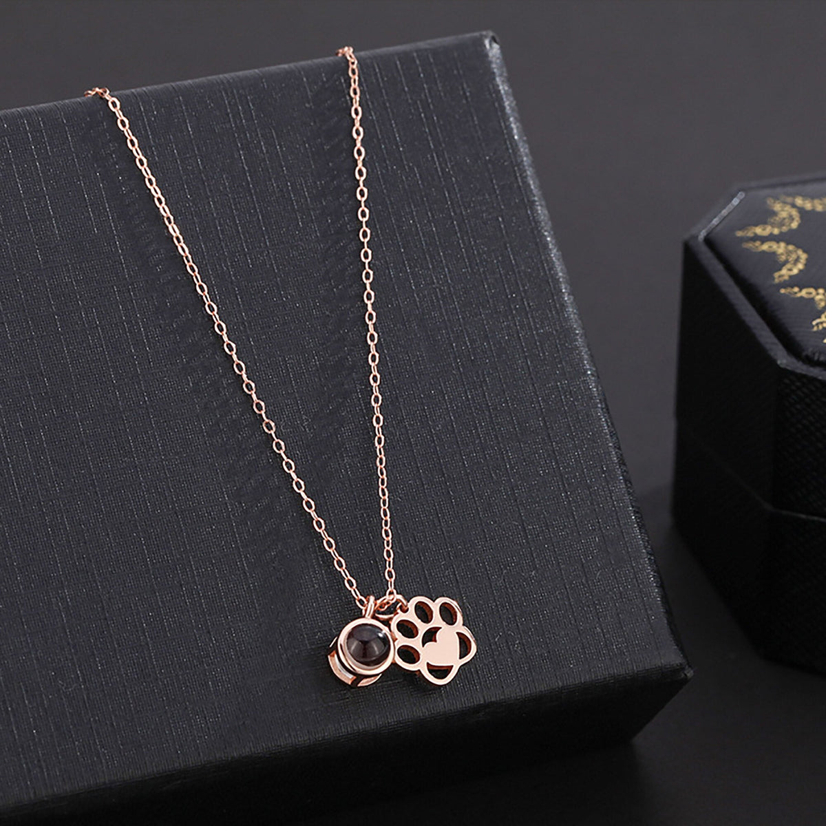 Customized Photo Dog Paws Projection Necklace Pendant Jewelry For Lover Girlfriend - MERGE.DAY.1.FREESTYLE