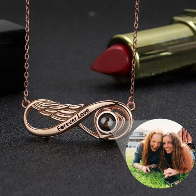 Personalized Projection Photo Necklace Necklace Infinity Pendant Birthday Jewelry Gift - MERGE.DAY.1.FREESTYLE