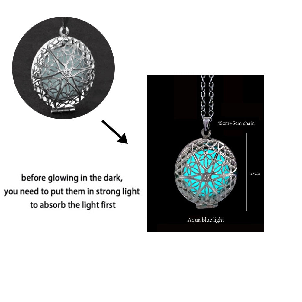 Luminous Dragon Necklace Glowing Night Fluorescence Silver Plated Glow In The Dark Necklace - MERGE.DAY.1.FREESTYLE