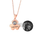 Customizable Photo Bear Projection Necklace Silver Shiny Necklace - MERGE.DAY.1.FREESTYLE