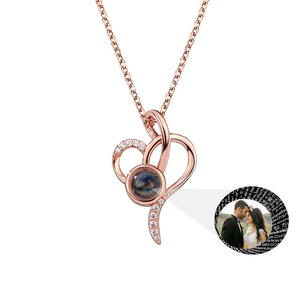 customizable Love photos Projection Necklace Pendant - MERGE.DAY.1.FREESTYLE