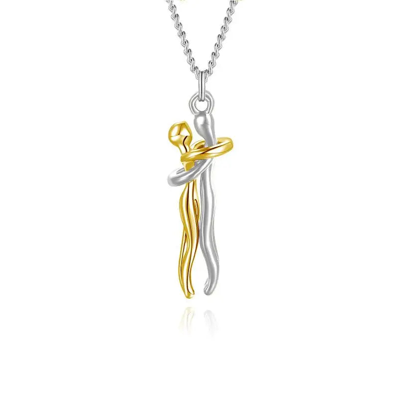 Hug Necklace Enbrace Couple Pendant - MERGE.DAY.1.FREESTYLE