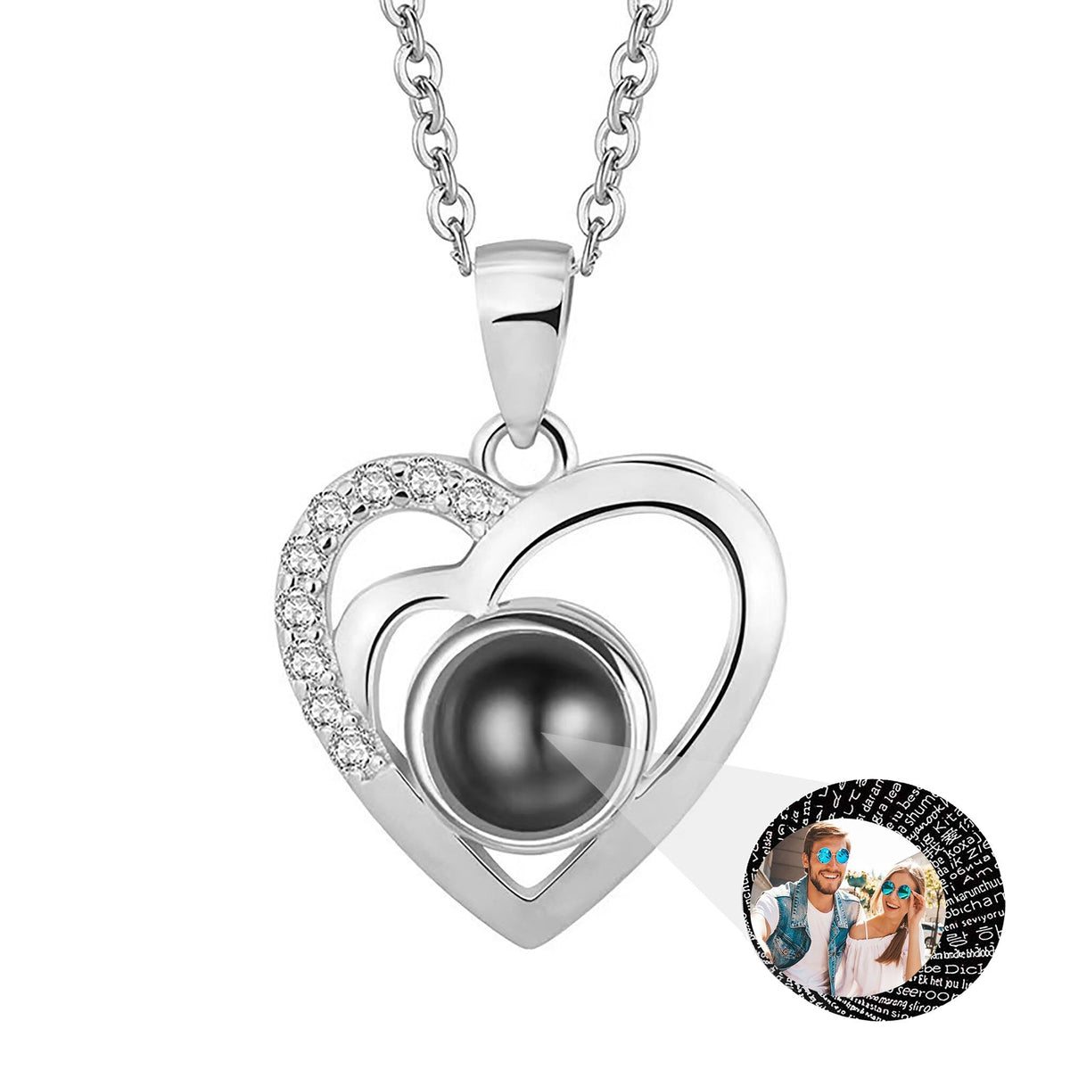 Customizable photo Projection Necklace Pendant Jewelry For Lover Girlfriend - MERGE.DAY.1.FREESTYLE
