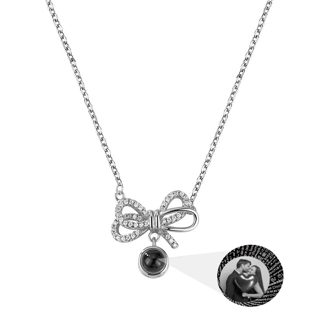 Customized Photo Bow Projection Memory Necklace - MERGE.DAY.1.FREESTYLE