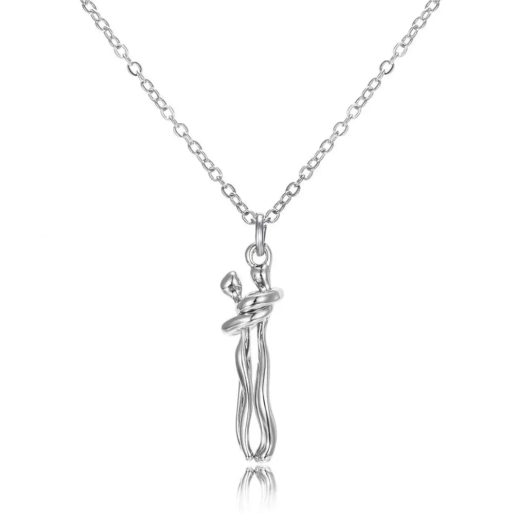 Hug Necklace Enbrace Couple Pendant - MERGE.DAY.1.FREESTYLE