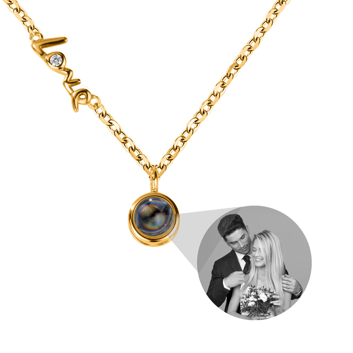 Personalized Photo Projection Necklace Clavicle Chain - MERGE.DAY.1.FREESTYLE
