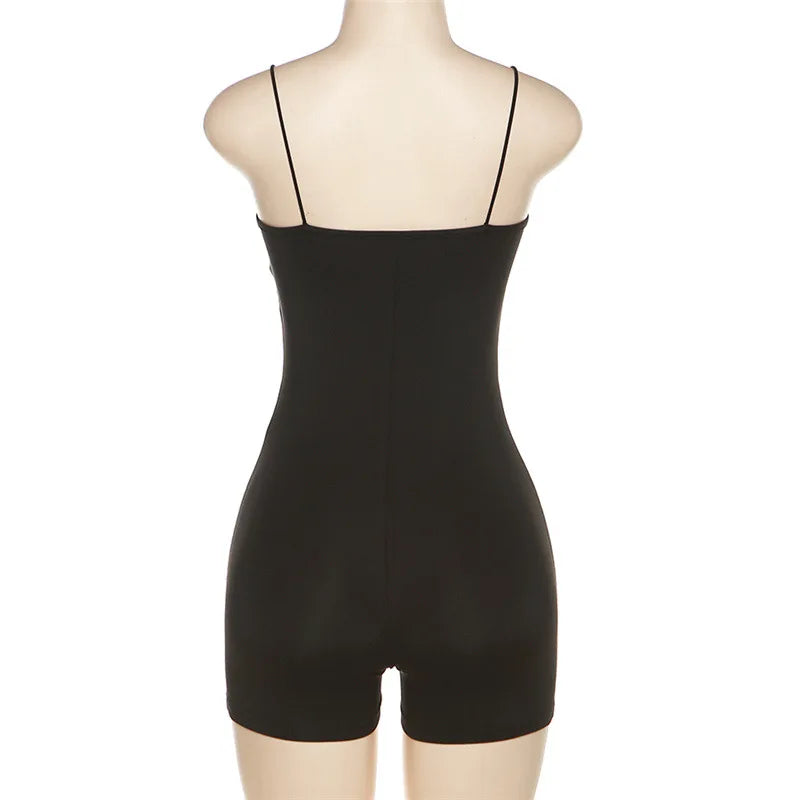 Solid Sleeveless Playsuit Club Streetwear - MERGE.DAY.1.FREESTYLE