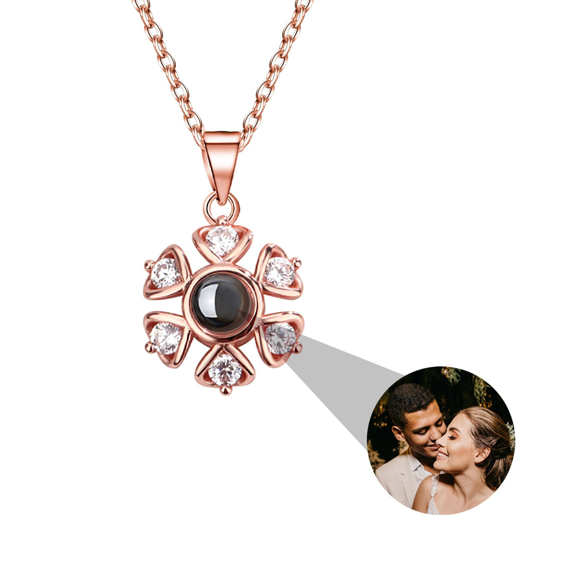 Snow projection necklace with customizable photos Projection Necklace - MERGE.DAY.1.FREESTYLE