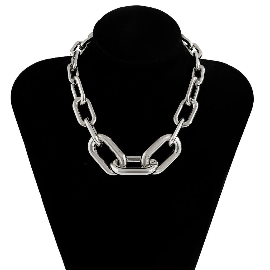 CCB Material Exaggerated Big Choker Necklace Collar for Women Hiphop Chunky Chain Necklace - MERGE.DAY.1.FREESTYLE