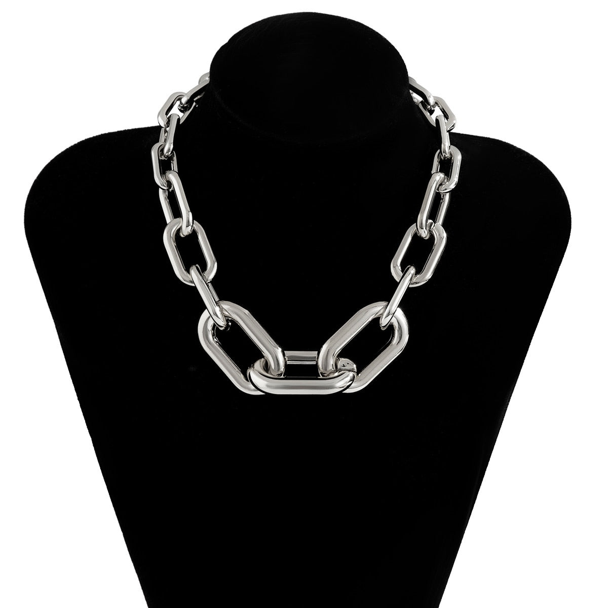 CCB Material Exaggerated Big Choker Necklace Collar for Women Hiphop Chunky Chain Necklace - MERGE.DAY.1.FREESTYLE