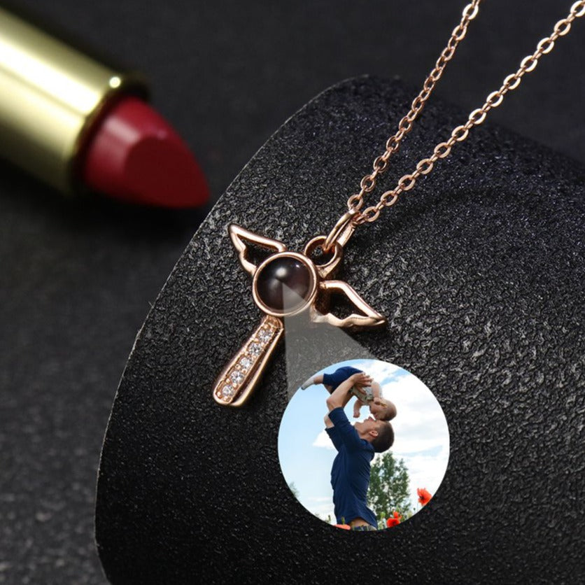Angels Photo Custom Projection Necklace For Women Personalized Pendant Jewelry - MERGE.DAY.1.FREESTYLE