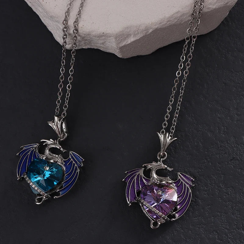 dragon necklace Blue Purple Pendant - MERGE.DAY.1.FREESTYLE