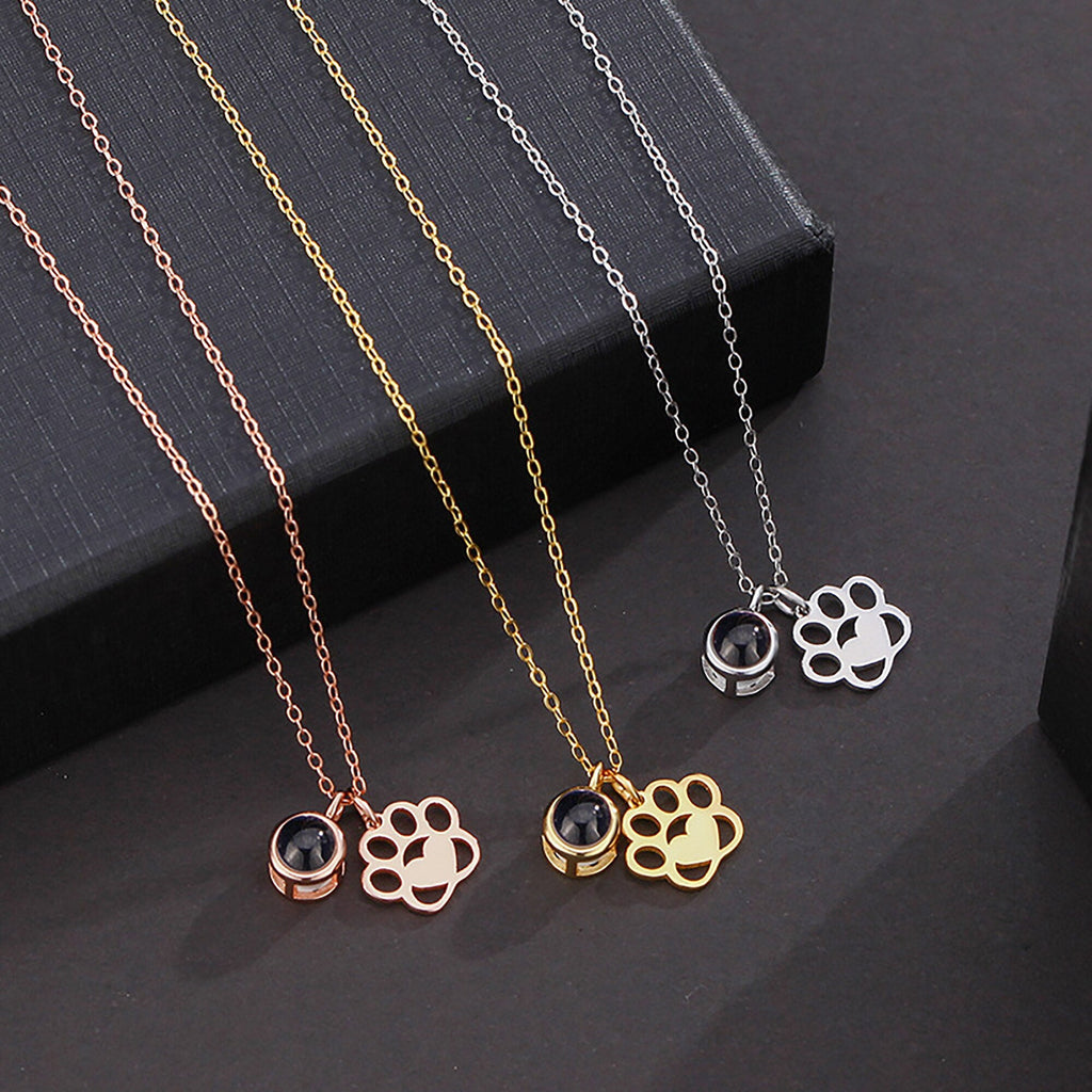Customized Photo Dog Paws Projection Necklace Pendant Jewelry For Lover Girlfriend - MERGE.DAY.1.FREESTYLE