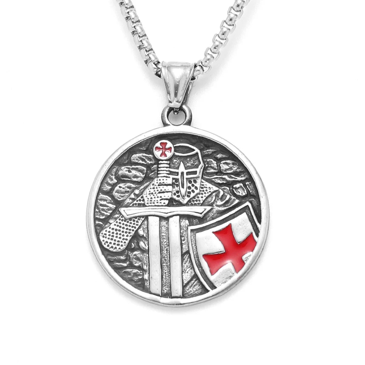 Red Crusade Paladin Necklaces Pendants - MERGE.DAY.1.FREESTYLE