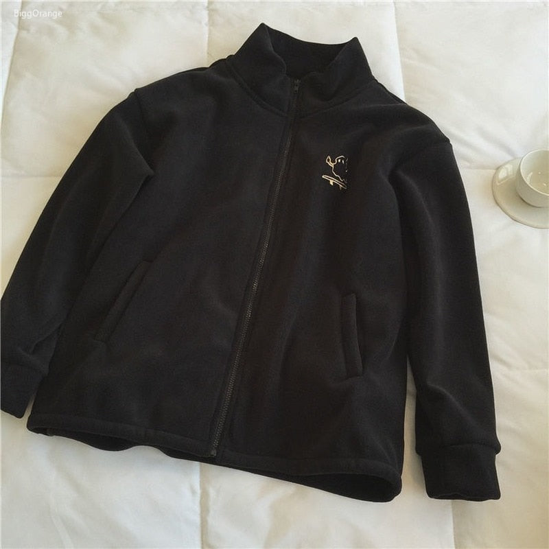 Hooded Sweatshirt Casual Thick Warm Loose Padded Jackets Coat - MERGE.DAY.1.FREESTYLE