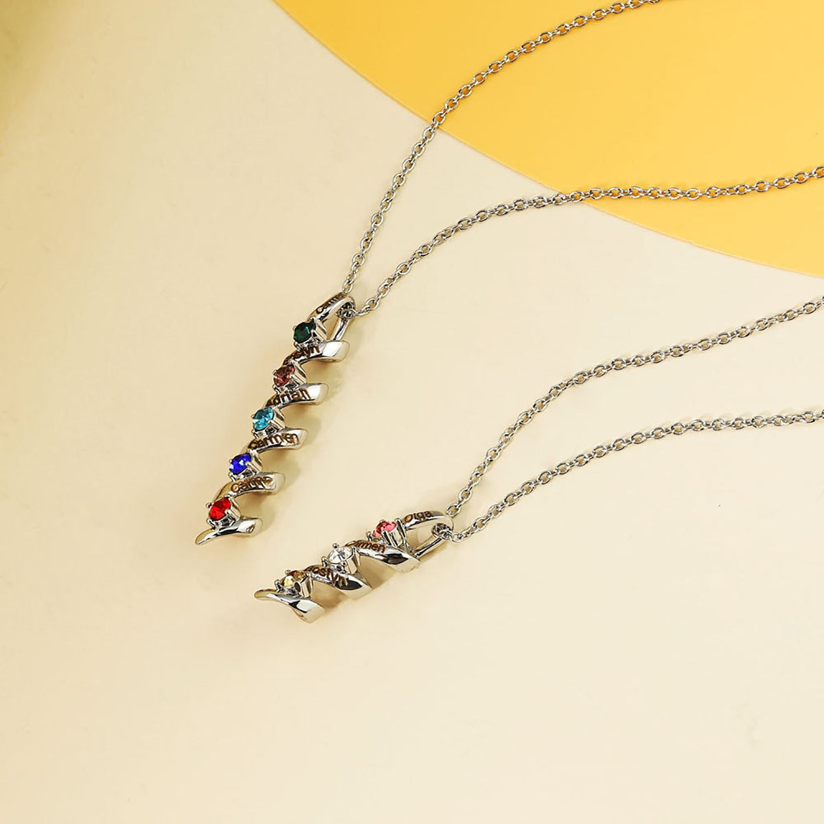 Customizable Birthstone Pendant Necklace For Women Choker Mom Birthday Jewelry - MERGE.DAY.1.FREESTYLE