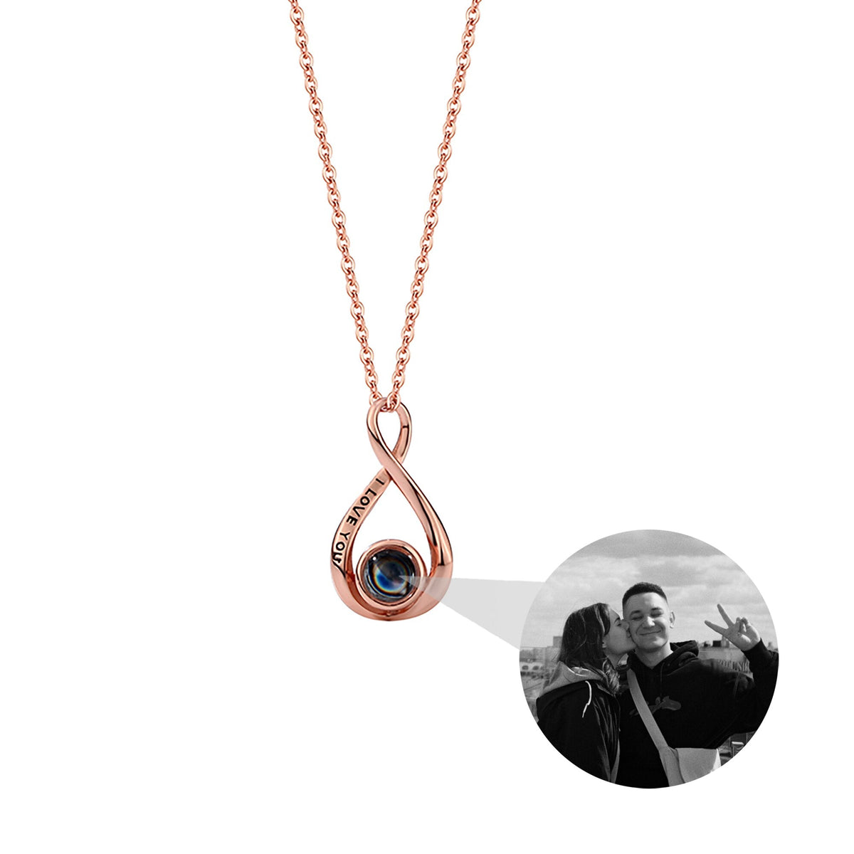Customized 8-character Projection Necklace , Creative Photo Projection pendant - MERGE.DAY.1.FREESTYLE