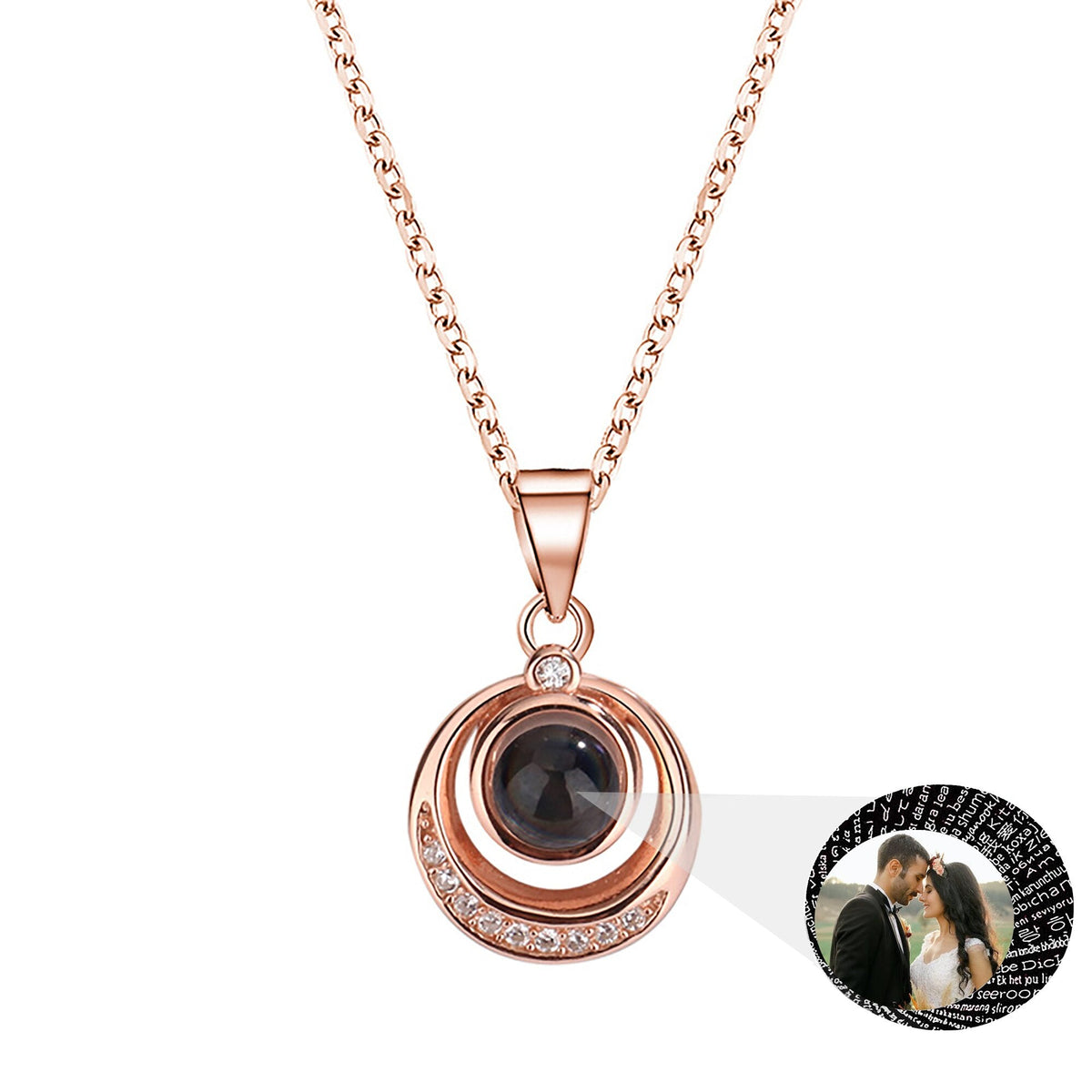 Customized photo projection necklace Creative Pendant is a Commemorative Gift - MERGE.DAY.1.FREESTYLE