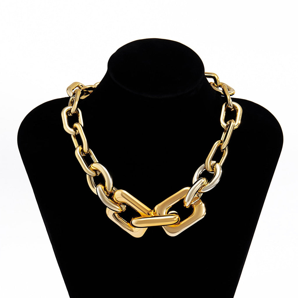 CCB Material Exaggerated Big Choker Necklace Collar for Women Hiphop Chunky Chain Necklace - MERGE.DAY.1.FREESTYLE