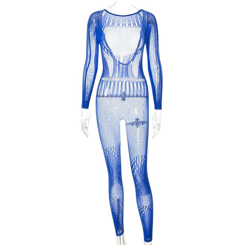 solid color Knitted Thin Long Sleeve Jumpsuit Romper - MERGE.DAY.1.FREESTYLE