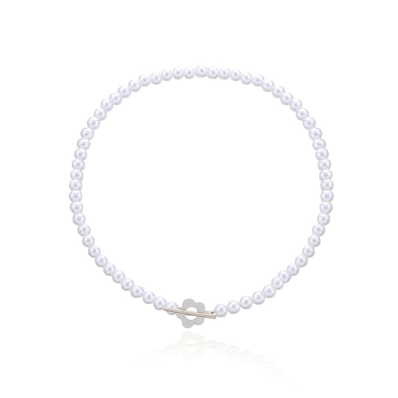 Beads Women's Neck Chain Kpop Pearl Choker Necklace Gold Color Jewelry On The Neck Pendant - MERGE.DAY.1.FREESTYLE