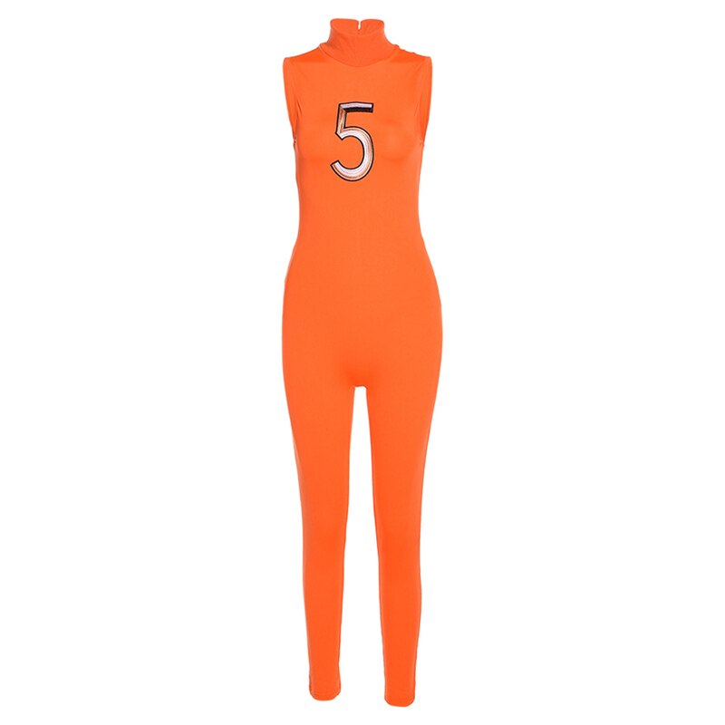Women Tracksuit Slim Elastic High Print Figure Zipper Jumpsuit Y2K Sports - MERGE.DAY.1.FREESTYLE