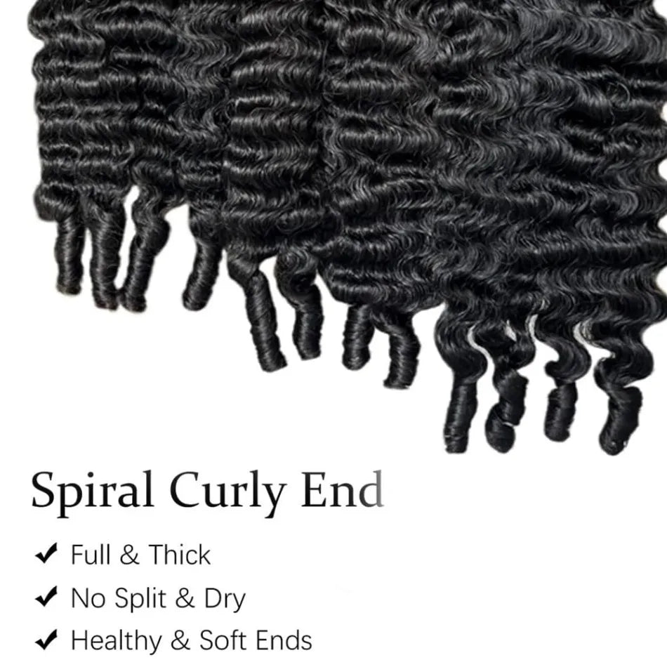 12A Burmese Curly Bundles Human Hair 18 20 22 24 Inch Unprocessed Virgin Hair Deep Wave Bundles With Spiral Curls Ends Water Wave Human Hair Bundles For Black Women Natural Color - MERGE.DAY.1.FREESTYLE