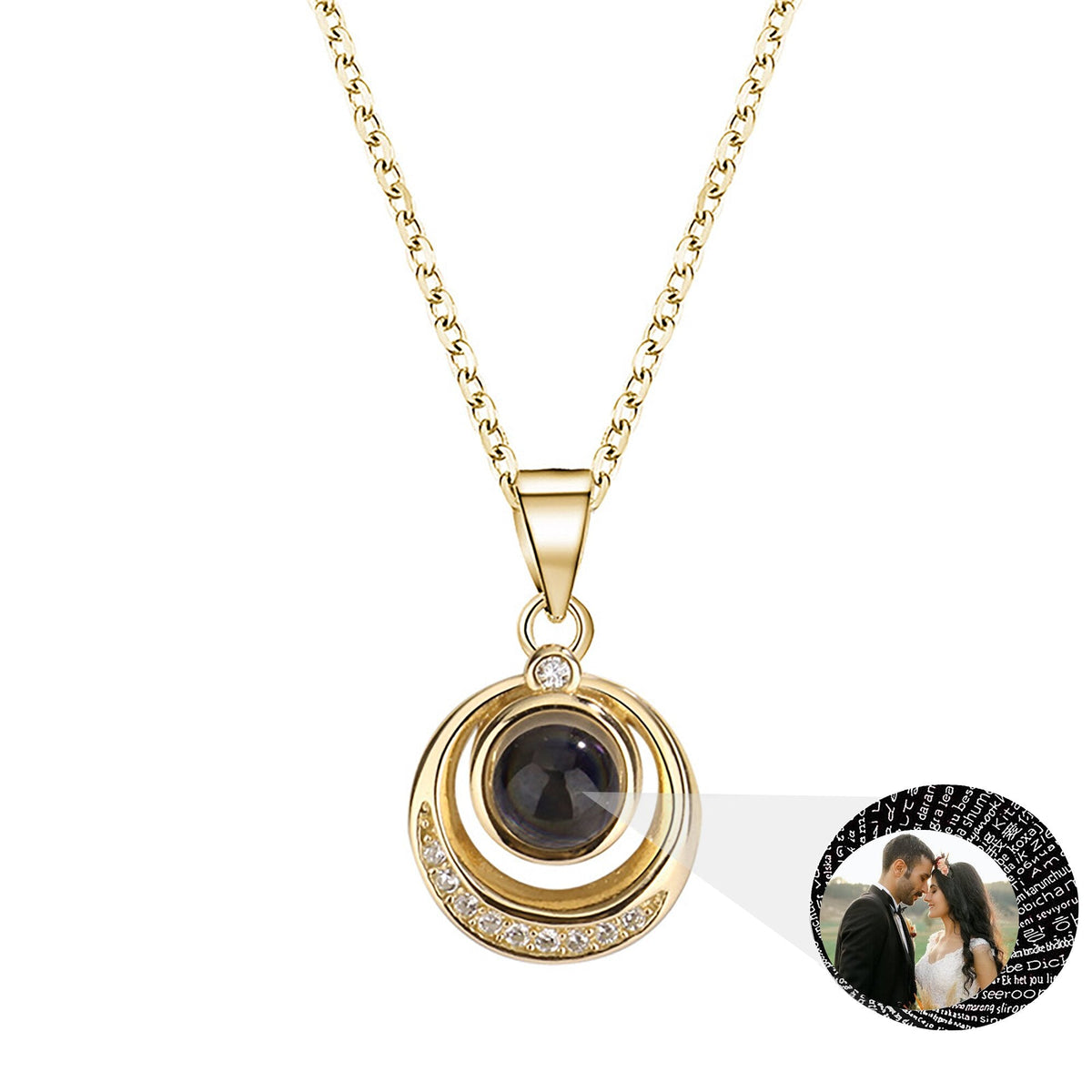 Customized photo projection necklace Creative Pendant is a Commemorative Gift - MERGE.DAY.1.FREESTYLE