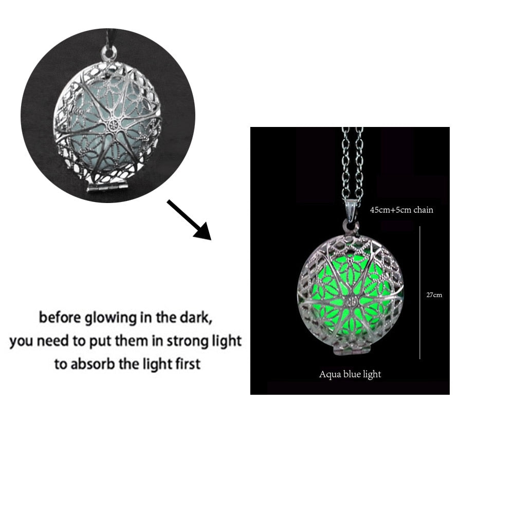Luminous Dragon Necklace Glowing Night Fluorescence Silver Plated Glow In The Dark Necklace - MERGE.DAY.1.FREESTYLE