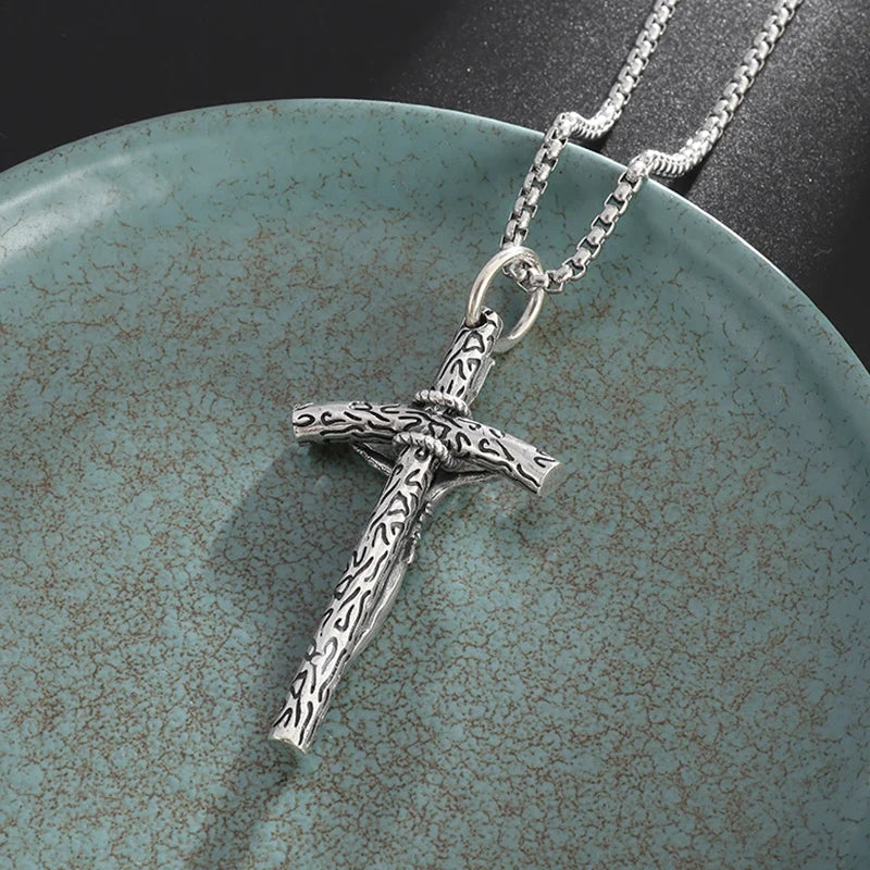 Christian Good Friday Cross Amulet Pendant Necklace - MERGE.DAY.1.FREESTYLE