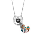A horseshoe shaped projection necklace with customizable photos Valentine's Day Gift Photo Custom Projection Necklace Simple Hea - MERGE.DAY.1.FREESTYLE