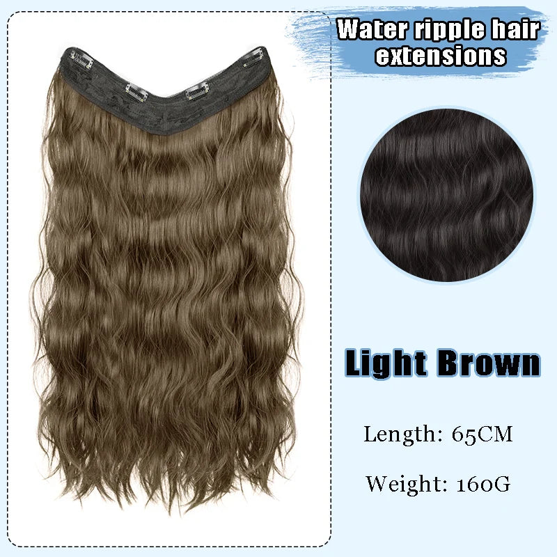 AOSI Part Synthetic Clip In Hair Extension Long Thick Curly Natural Blonde Flase Hair Hairpieces For Women Heat Resistant - MERGE.DAY.1.FREESTYLE