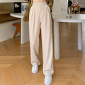 High Waist Loose Female Wide Leg Pants Spring Summer Solid Straight Trousers - MERGE.DAY.1.FREESTYLE