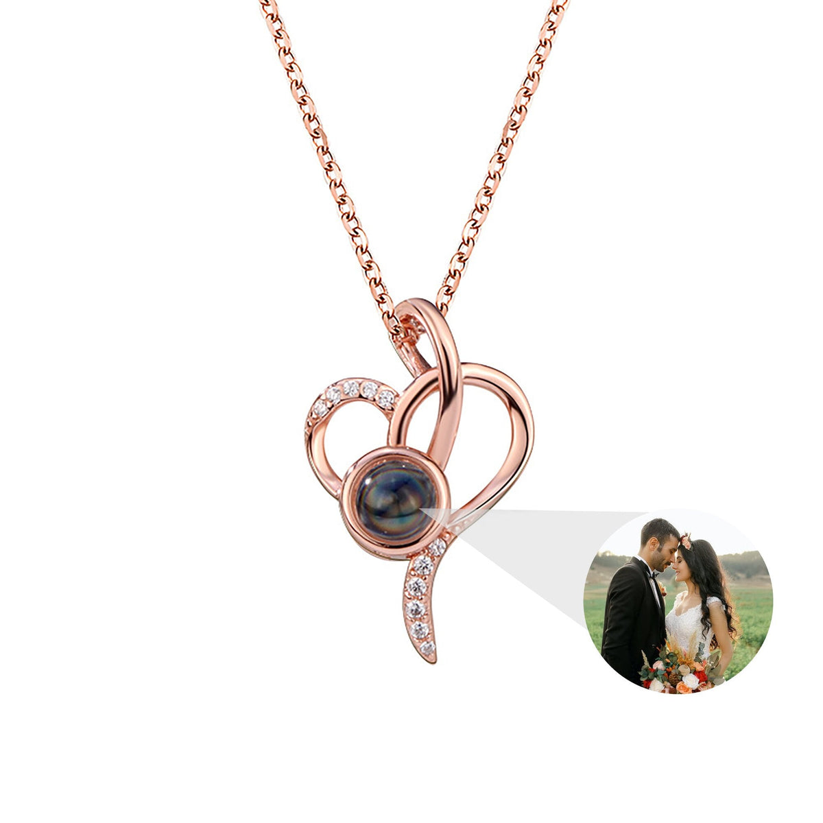 customizable Love photos Projection Necklace Pendant - MERGE.DAY.1.FREESTYLE