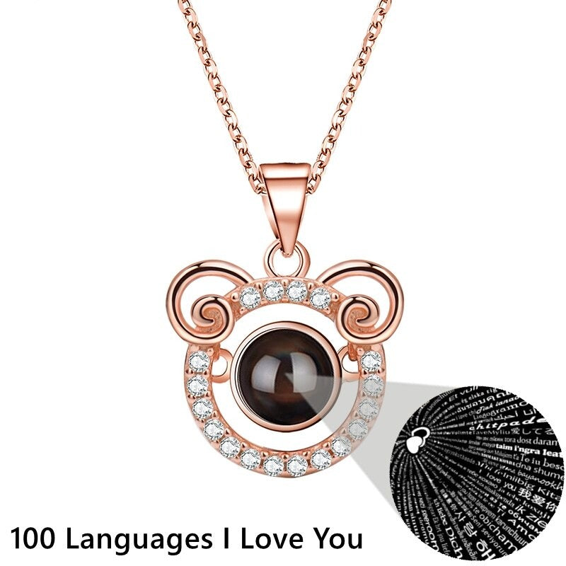 Photo Projection Necklace 12 Constellation Patterns Pendant Necklace - MERGE.DAY.1.FREESTYLE