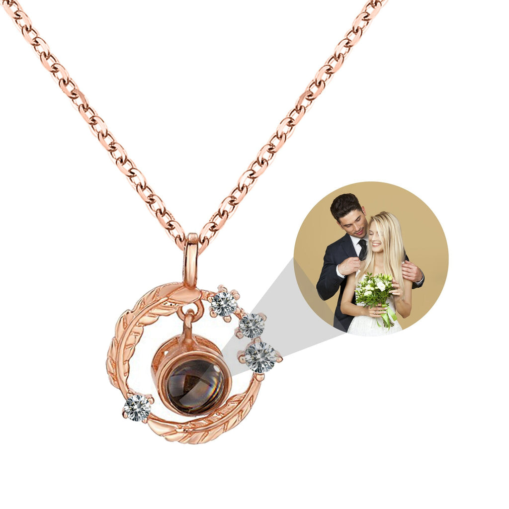 Personalized Photo Feather Projection Necklace New Jewelry - MERGE.DAY.1.FREESTYLE
