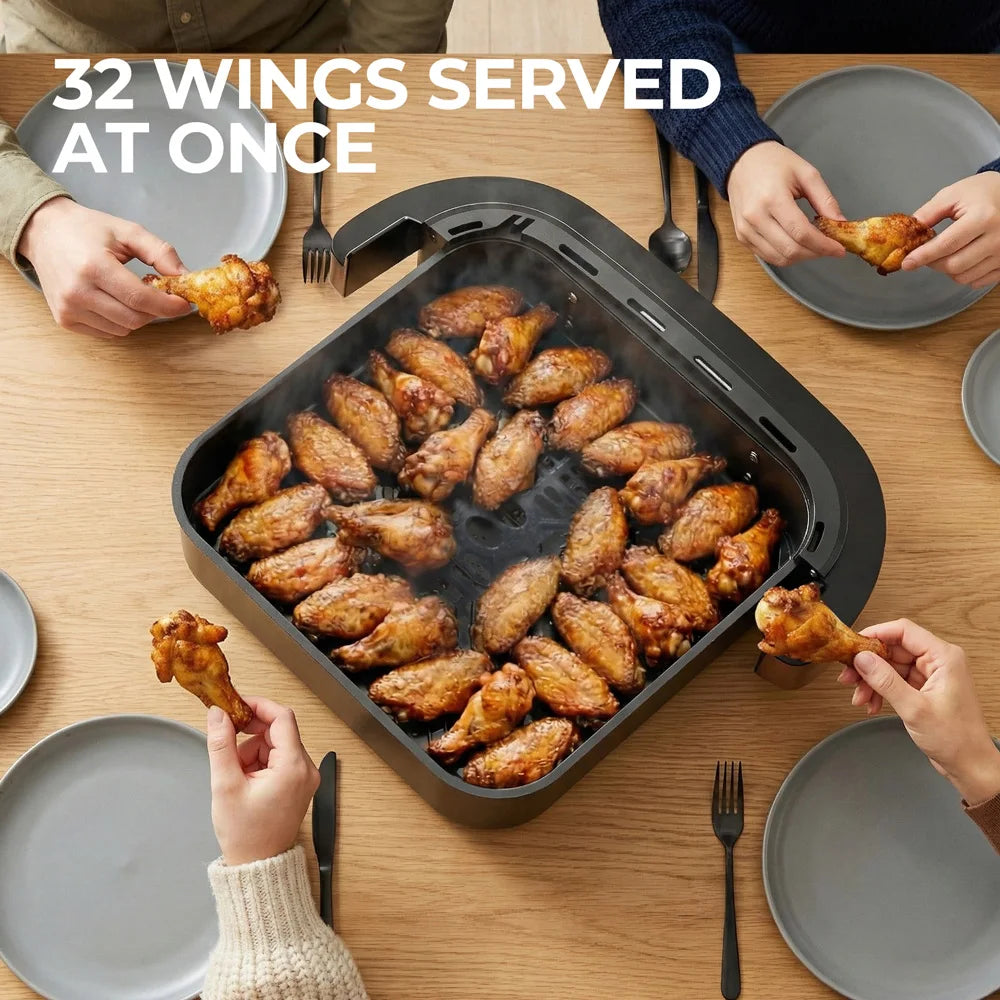 11-in-1 Square Modern Pizza Oven Air Fryer with View Window 2200W Touch Screen Household Use for Pizza Fries & Nuggets - MERGE.DAY.1.FREESTYLE