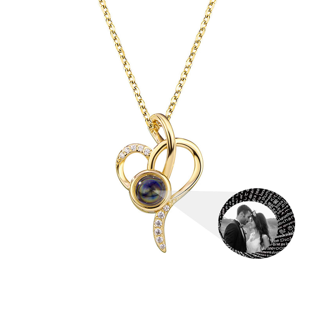 customizable Love photos Projection Necklace Pendant - MERGE.DAY.1.FREESTYLE