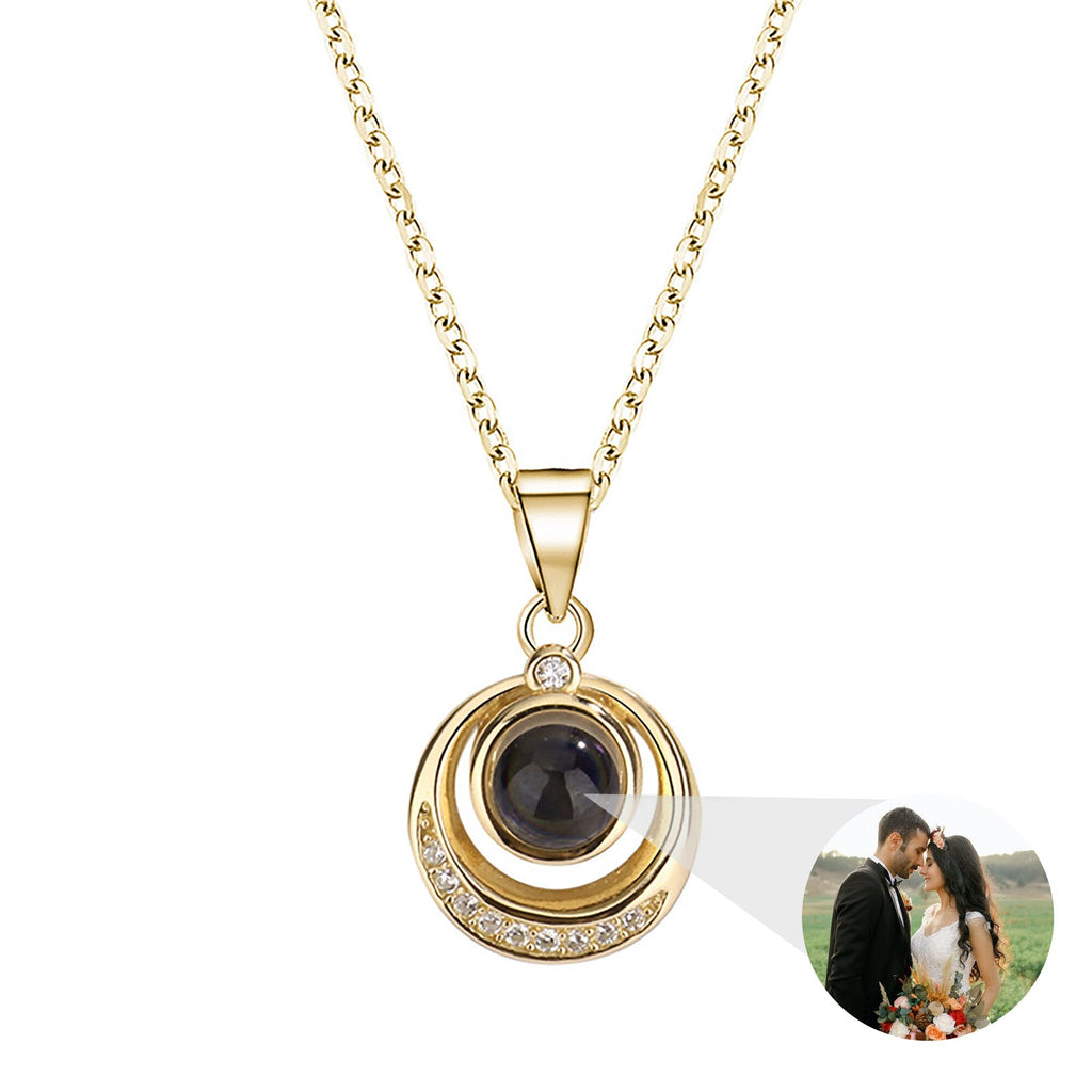 Customized photo projection necklace Creative Pendant is a Commemorative Gift - MERGE.DAY.1.FREESTYLE