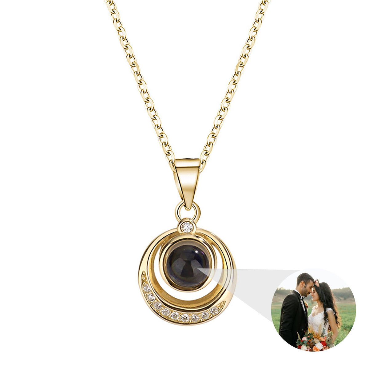 Customized photo projection necklace Creative Pendant is a Commemorative Gift - MERGE.DAY.1.FREESTYLE