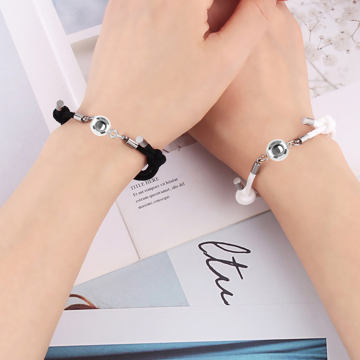 Custom Projection Braided Bracelet Personalized Photo Bracelet Custom Jewelry - MERGE.DAY.1.FREESTYLE