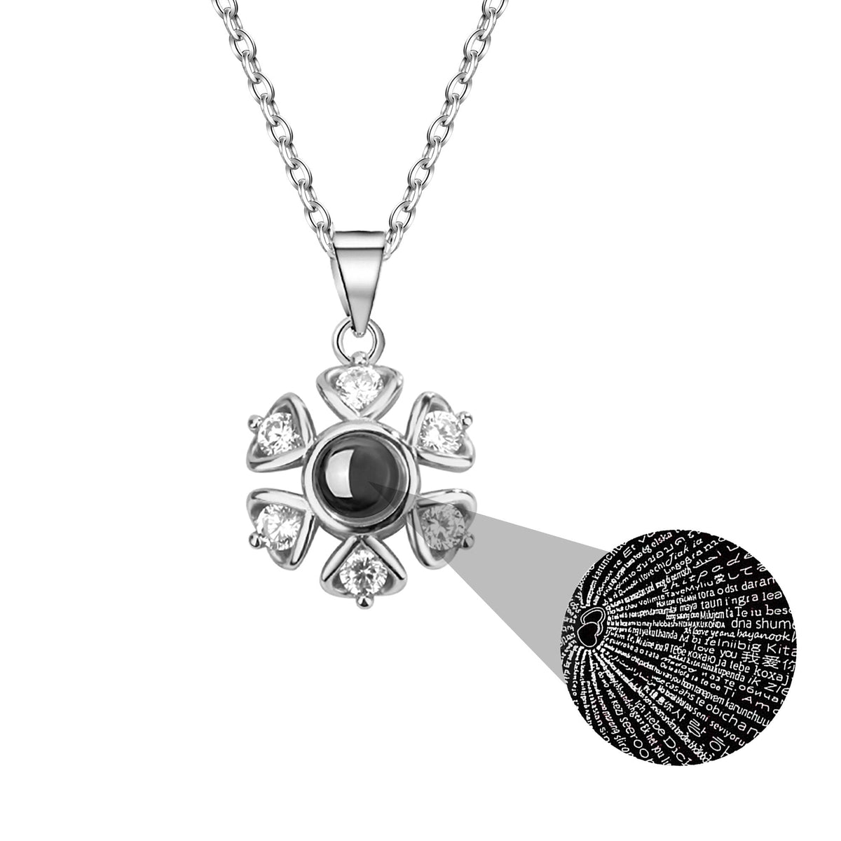 Snow projection necklace with customizable photos Projection Necklace - MERGE.DAY.1.FREESTYLE