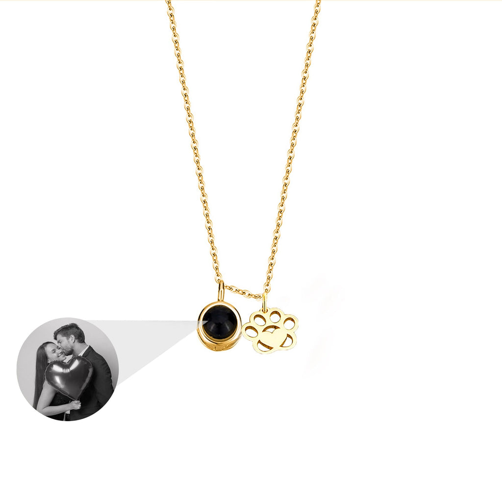 Customized Photo Dog Paws Projection Necklace Pendant Jewelry For Lover Girlfriend - MERGE.DAY.1.FREESTYLE