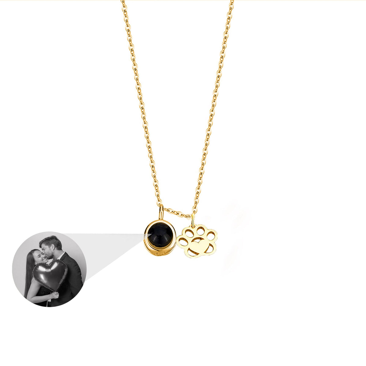 Customized Photo Dog Paws Projection Necklace Pendant Jewelry For Lover Girlfriend - MERGE.DAY.1.FREESTYLE