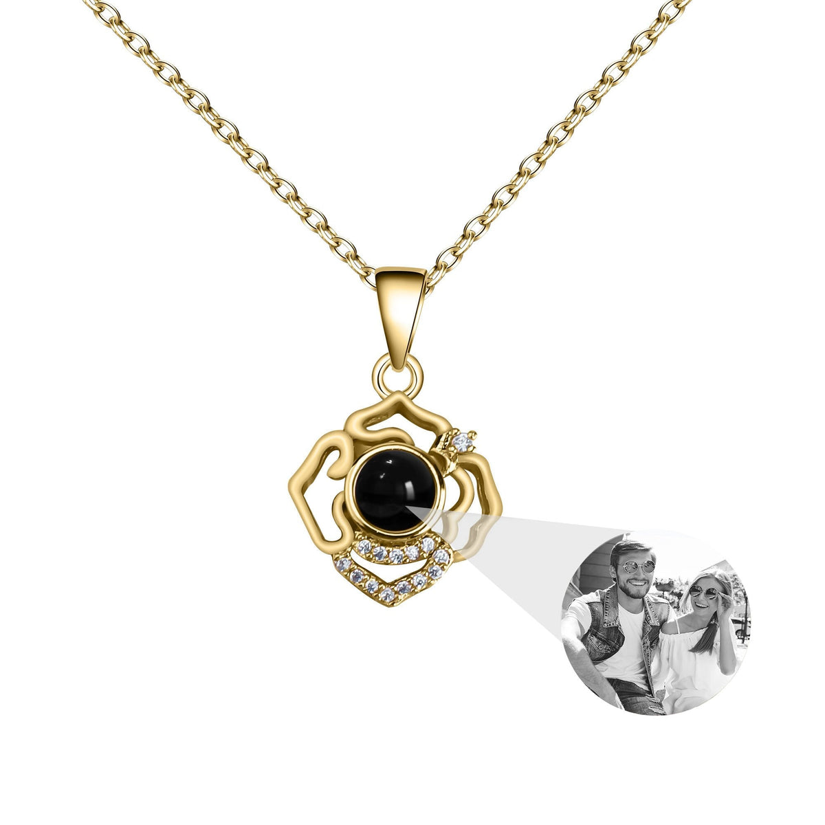 Petals for customized photos Necklace Wedding Romantic Memory Projection Necklace - MERGE.DAY.1.FREESTYLE