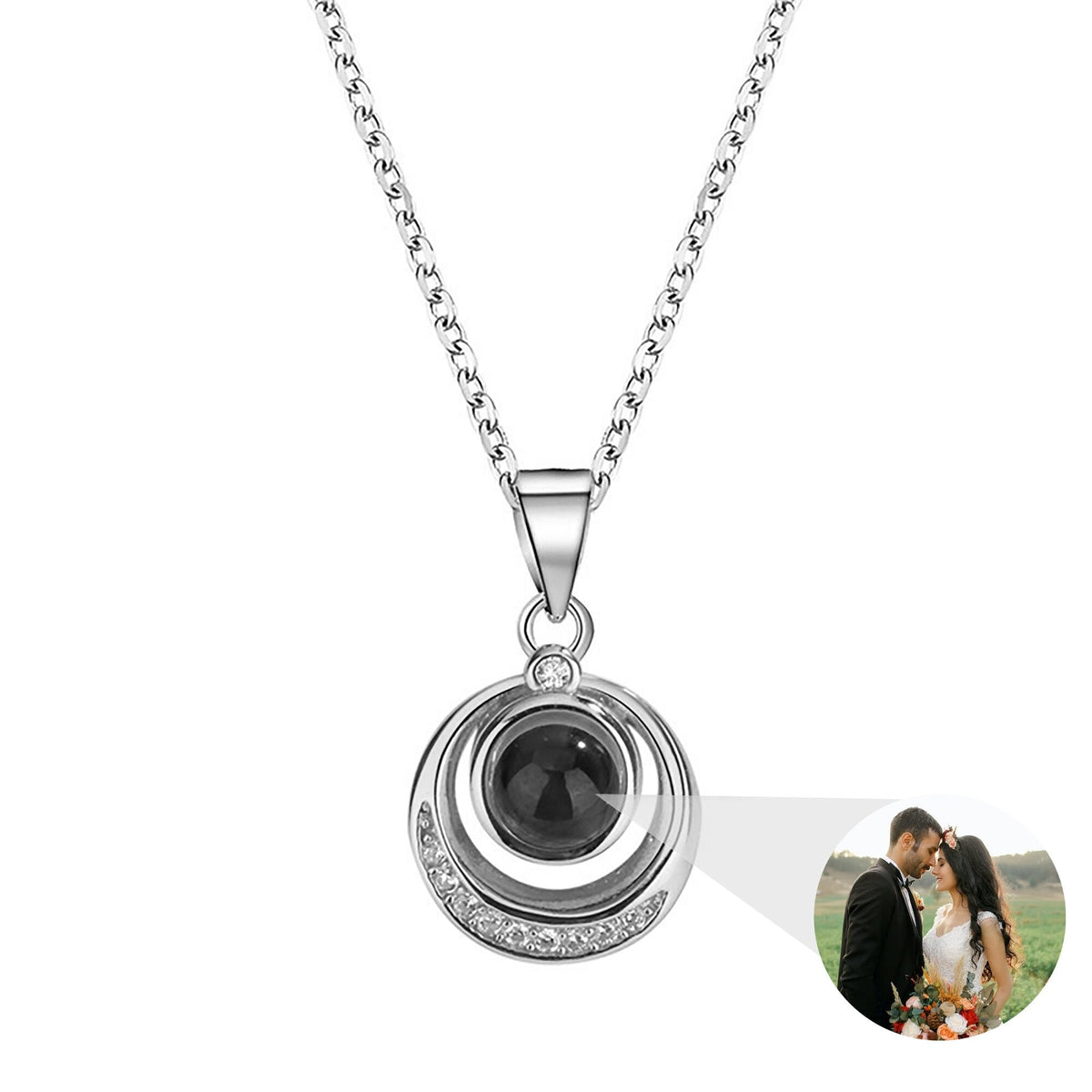 Customized photo projection necklace Creative Pendant is a Commemorative Gift - MERGE.DAY.1.FREESTYLE