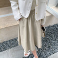 PU Skirts Elastic High Waist Pockets Faux Leather A-line Skirts - MERGE.DAY.1.FREESTYLE