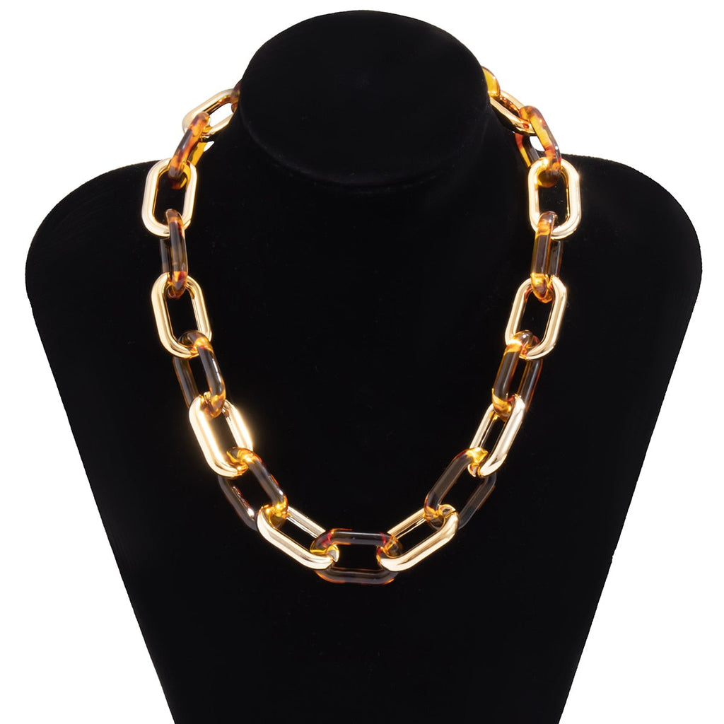 CCB Material Exaggerated Big Choker Necklace Collar for Women Hiphop Chunky Chain Necklace - MERGE.DAY.1.FREESTYLE