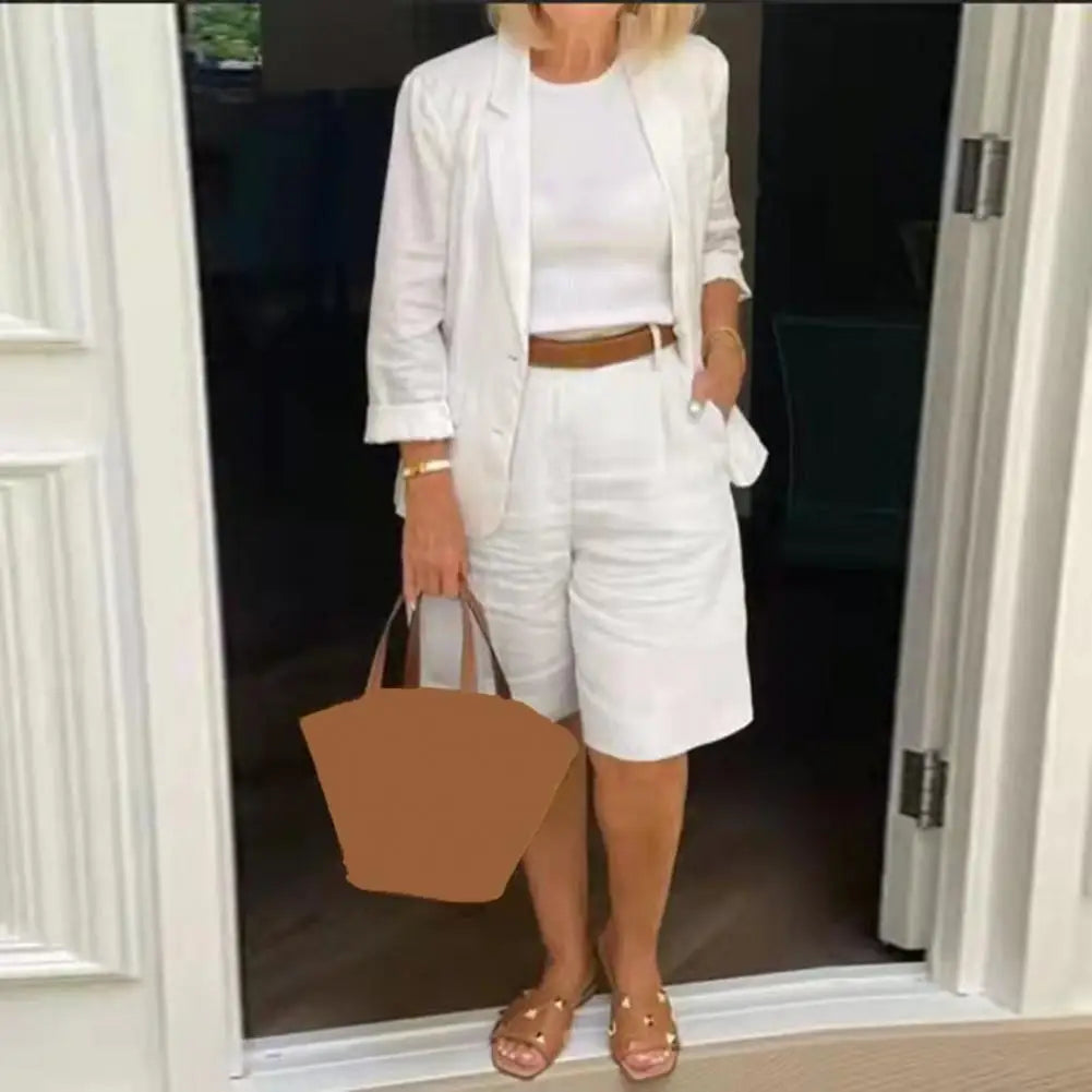 Summer Fashion Solid Color Two Piece Set - MERGE.DAY.1.FREESTYLE